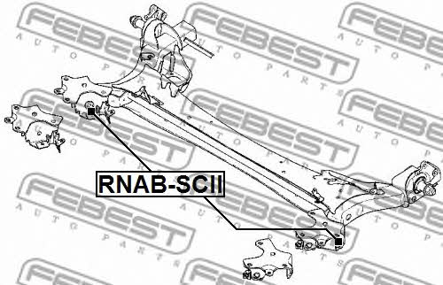 Rear axle bush Febest RNAB-SCII