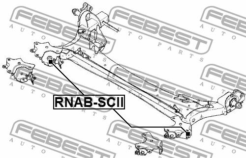 Febest Rear axle bush – price 51 PLN