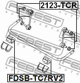Febest Rear anti roll bar bush – price [object Object] PLN