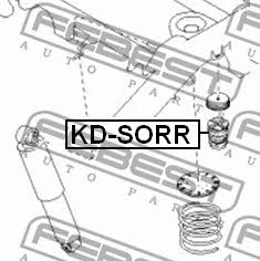 Rear shock absorber bump Febest KD-SORR