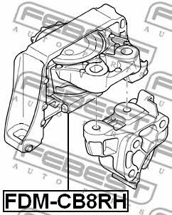 Febest Engine mount right – price 468 PLN