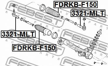 Tie rod end outer Febest 3321-MLT