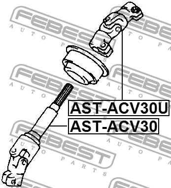 Steering shaft Febest AST-ACV30