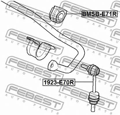 Febest Rear anti roll bar bush – price 21 PLN