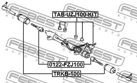 Inner Tie Rod Febest 0122-FZJ100