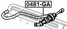 Master cylinder, clutch Febest 0481-GA