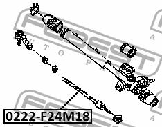 Inner Tie Rod Febest 0222-F24M18
