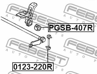Rear anti roll bar bush Febest PGSB-407R