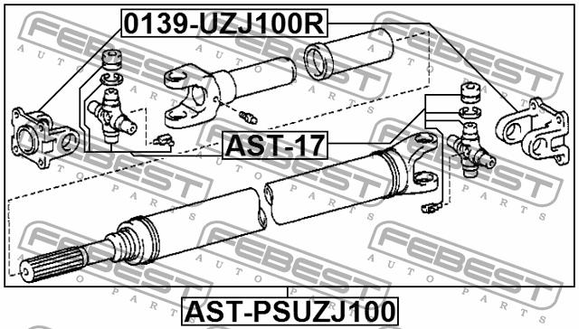 Propeller shaft flange Febest 0139-UZJ100R