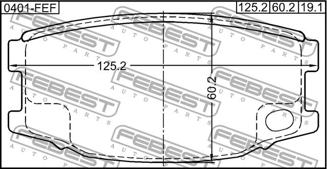 Febest 0401-FEF Front disc brake pads, set 0401FEF