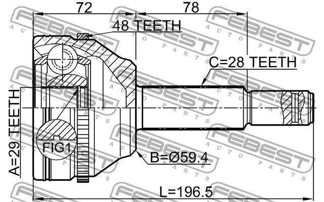 Buy Febest 2110TRDA48 – good price at EXIST.AE!