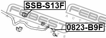Front stabilizer bush Febest SSB-S13F