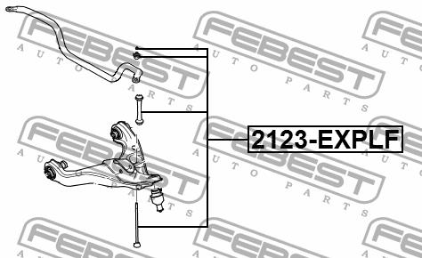 Front anti roll bar link Febest 2123-EXPLF