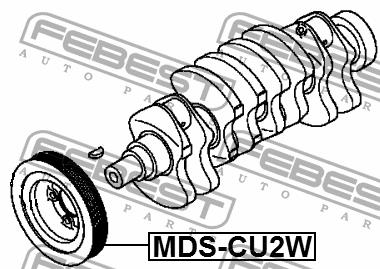 Pulley crankshaft Febest MDS-CU2W