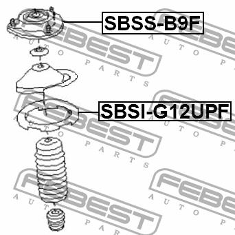 Spring plate Febest SBSI-G12UPF
