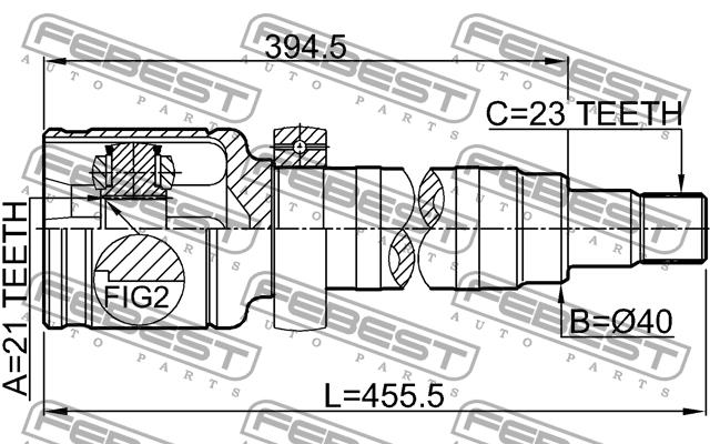 CV joint Febest 2111-FUSMTRH