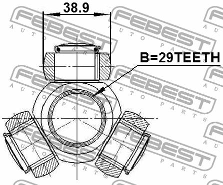 Drive Shaft Tripoid Febest 0816-B9