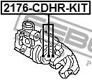 Rear brake caliper piston Febest 2176-CDHR-KIT