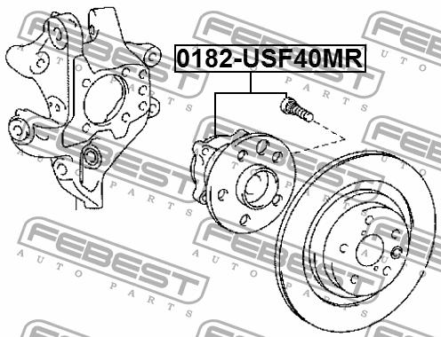 Wheel Hub Febest 0182-USF40MR