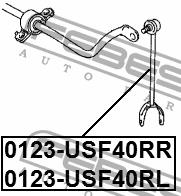 Stabilizer bar, rear right Febest 0123-USF40RR
