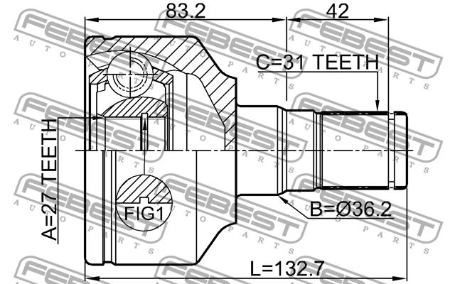 Buy Febest 2711XC70LH – good price at EXIST.AE!