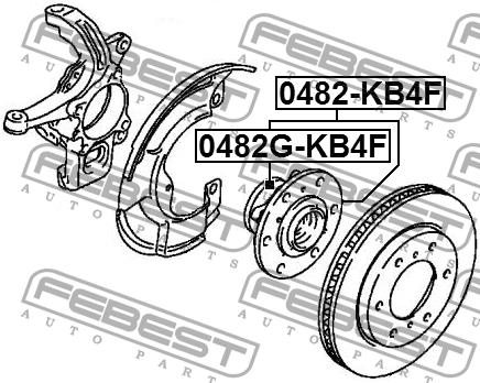 Front Wheel Bearing Kit Febest 0482G-KB4F