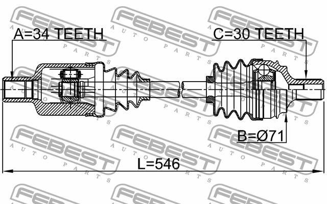 Buy Febest 1614-221FLH at a low price in United Arab Emirates!