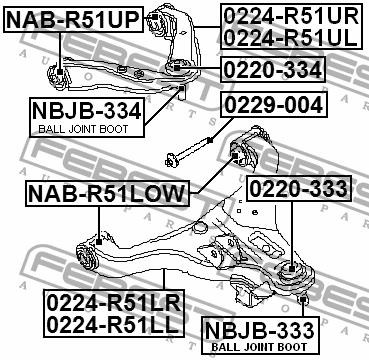 Eccentric bolt Febest 0229-004