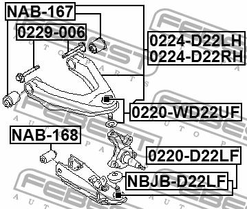 Eccentric bolt Febest 0229-006