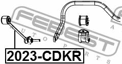 Rear stabilizer bar Febest 2023-CDKR