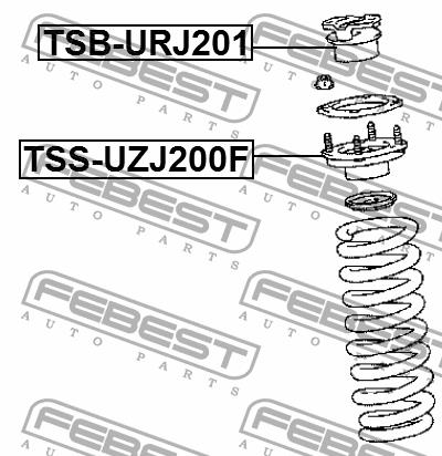 Shock absorber bushing Febest TSB-URJ201