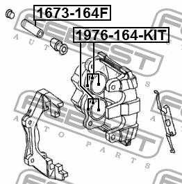 Brake caliper guide boot Febest 1673-164F
