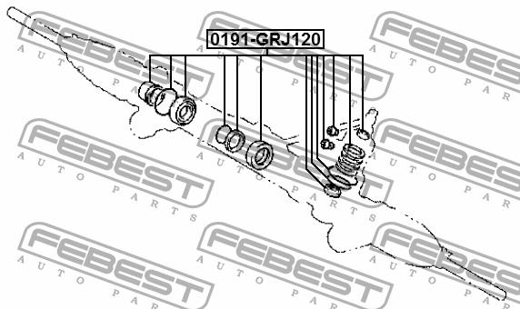 Steering rack repair kit Febest 0191-GRJ120