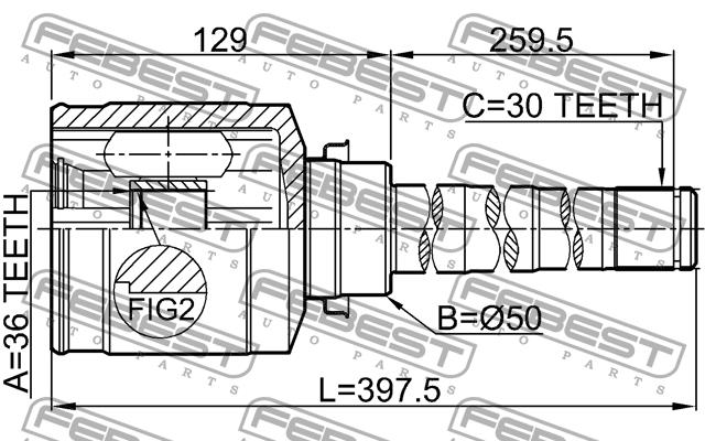 Buy Febest 0411CW6WRH – good price at EXIST.AE!