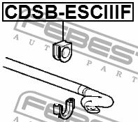 Front stabilizer bush Febest CDSB-ESCIIIF