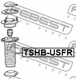 Rear shock absorber boot Febest TSHB-USFR