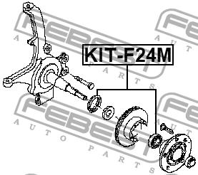 Wheel hub bearing Febest KIT-F24M