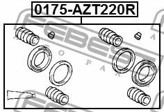 Repair Kit, brake caliper Febest 0175-AZT220R