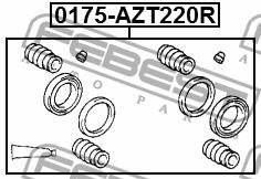Brake caliper repair kit Febest 0175-AZT220R