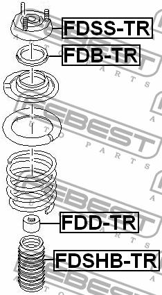 Shock absorber boot Febest FDSHB-TR