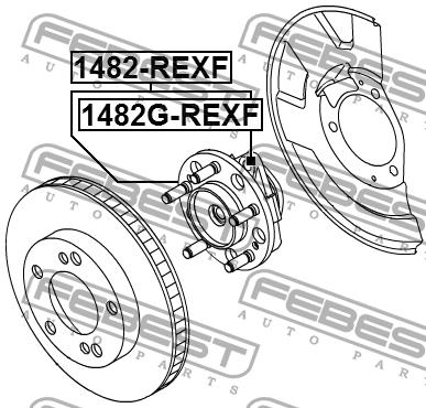 Wheel hub front Febest 1482G-REXF