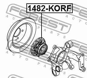 Wheel hub front Febest 1482-KORF
