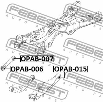 Silent block rear wishbone Febest OPAB-015