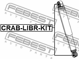 Silent block rear shock absorber Febest CRAB-LIBR-KIT