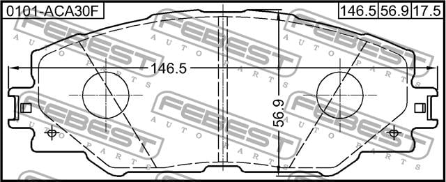 Febest 0101-ACA30F Brake Pad Set, disc brake 0101ACA30F