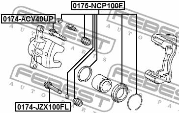 Repair Kit, brake caliper Febest 0175-NCP100F