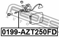 Hinge, fuel tank filler flap Febest 0199-AZT250FD