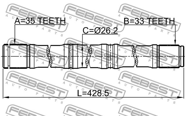 Buy Febest 0212MR20CVT4WD – good price at EXIST.AE!