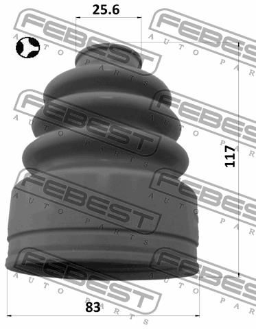 CV joint boot inner Febest 0315-YF4T