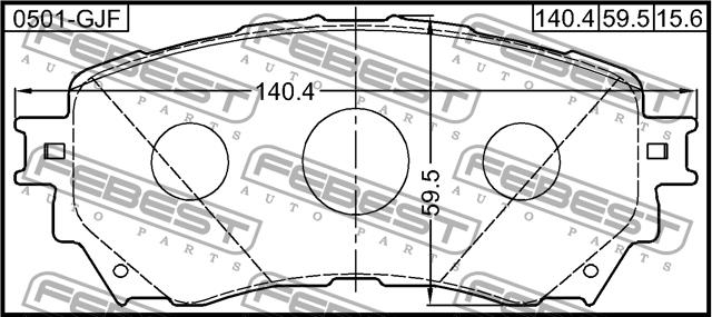 Febest 0501-GJF Front disc brake pads, set 0501GJF